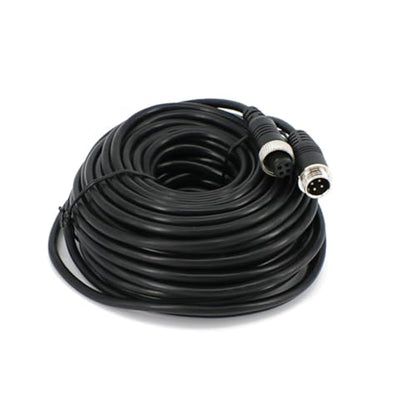 4-Pin Aviation Extension Cable, Black Waterproof Cable with Copper Conductor, Male to Female Connectors for Vehicle Camera, Security Systems (50ft(15m)) - style: 50ft(15m)