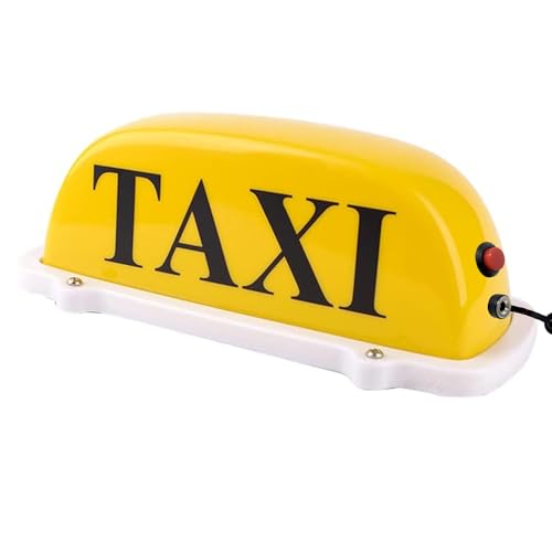 Taxi Sign USB Rechargeable Battery Taxi Top Light Roof Taxi Driver Sign with Magnetic Base Waterproof Taxi Sign Light Yellow