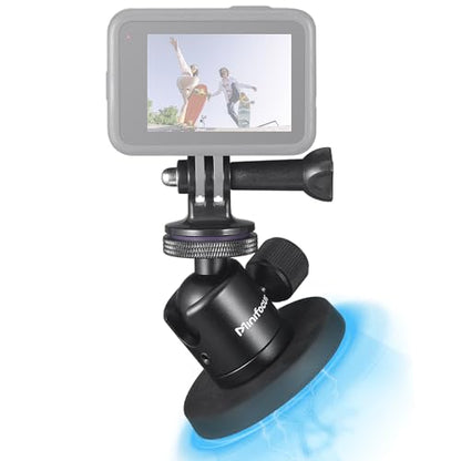 Magnetic Camera Mount for Action Camera, Super Strong Rubber Magnet with 360° Rotation Ball Head, 1/4"-20 Male Thread Screw, Magnet Camera Stand for GoPro, Insta 360, DJI Osmo Action Nano - color: Magnetic Camera Mount
