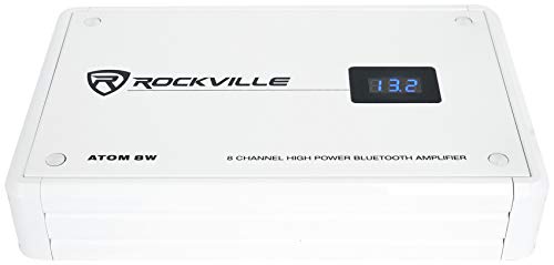 Rockville Atom 8W White 8-Channel Marine/Boat Amplifier Amp - color: White