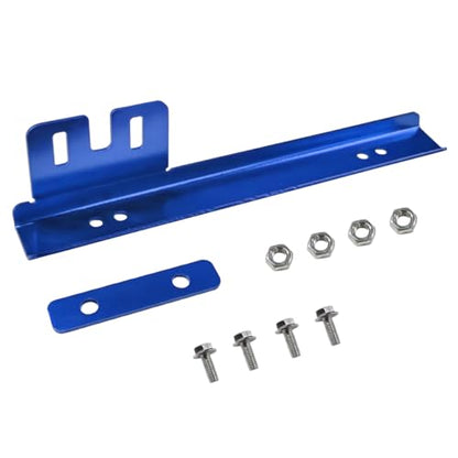 Car License Plate Bracket Holder, Aluminum Front Bumper License Plate Relocator Frame Holder Bar, License Plate Mount Bracket Kit with Bolts and Nuts, Universal License Plate Holder (Blue) - color: Blue