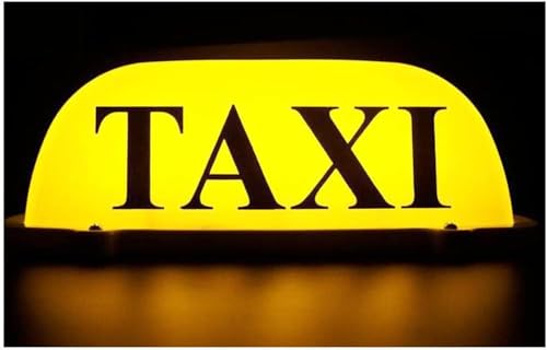 Taxi Sign USB Rechargeable Battery Taxi Top Light Roof Taxi Driver Sign with Magnetic Base Waterproof Taxi Sign Light Yellow
