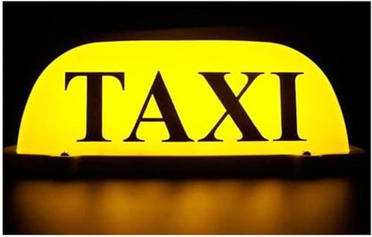 Taxi Sign USB Rechargeable Battery Taxi Top Light Roof Taxi Driver Sign with Magnetic Base Waterproof Taxi Sign Light Yellow