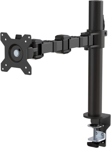 Amazon Basics Single Computer Monitor Stand with Tilt and Rotation,Height Adjustable VESA Desk Arm Mount,Steel,30 inches,Black,(Pack of 6) - size: 30 inches (Pack of 6)