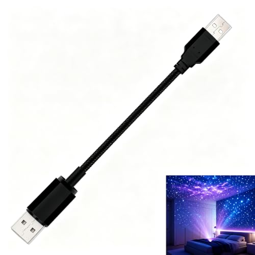 USB Star Projector Night Light, Adjustable Car Roof Star Light - color: purple