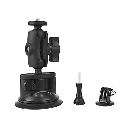 Car Windshield Suction Cup Mount for Insta360 ACE Pro X6 X5 X4 X3 X2 X R RS GO 2 3, GoPro Hero Max Fusin 12 11 Accessories and DJI OSMO Action Camera Dash Cam Holder