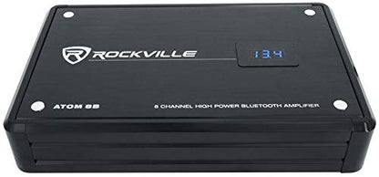 Rockville Atom 8B Black 8-Channel Marine/Boat Amplifier Amp - color: Black