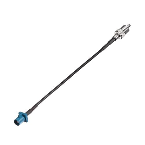 Superbat Fakra to RCA Cable, RCA Male to Blue Fakra Z Male Coax Pigtail 6" for Aftermarket Radio Head Unit Rear View Camera etc. - color: Fakra Z male to RCA male