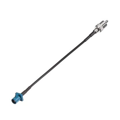 Superbat Fakra to RCA Cable, RCA Male to Blue Fakra Z Male Coax Pigtail 6" for Aftermarket Radio Head Unit Rear View Camera etc. - color: Fakra Z male to RCA male