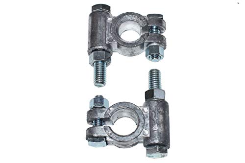 A-Team Performance Battery Terminal Kit - 2.5in Extended, 3/8in Bolt, Universal Fit - Dual Battery, Winch, Industrial Charging - Military Style Top Post Extenders & Locking Nuts