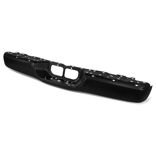 Auto Dynasty Rear Step Bumper Compatible with 2000-2006 Toyota Tundra, Non Parking Sensor Holes, Primered Black - color: Black Bumper Only