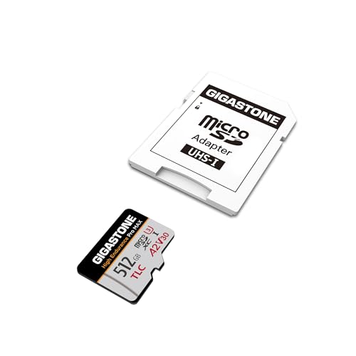 [5-Yrs Free Data Recovery] GIGASTONE 512GB Micro SD Card, TLC High Endurance Pro MAX, Speed Up to 180/150 MB/s, Compatible with REDTIGER Rove VIOFO VANTRUE PRUVEEO Dash Cam, MicroSDXC UHS-I A2 V30 U3 - color: 512GB High Endurance Pro MAX 1-Pack