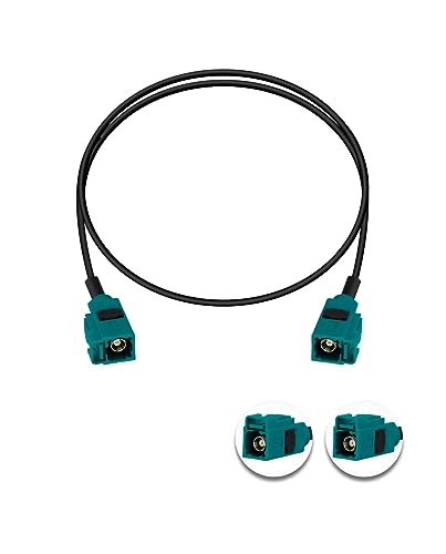 Fakra Z Cable Fakra Z Female to Fakra Z Female RF Coax Cable 20in/50cm Fakra Z Female Vehicle Car Antenna Extension Cable RG174 for Car Stereo GPS Navigation - size: 20in/50cm