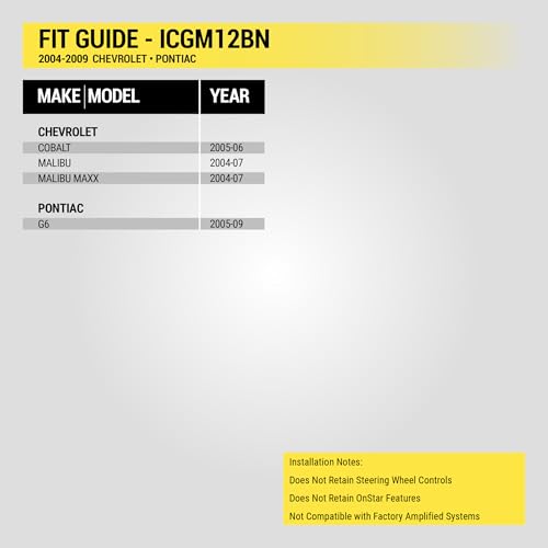 Scosche ICGM12BN Double DIN Radio Install Dash Kit Compatible with Select 2004-09 Non-Amplified Chevrolet and Pontiac Vehicles - Complete Car Stereo Installation Kit - See Vehicle Fit Guide in Images - style: Complete Installation Kit