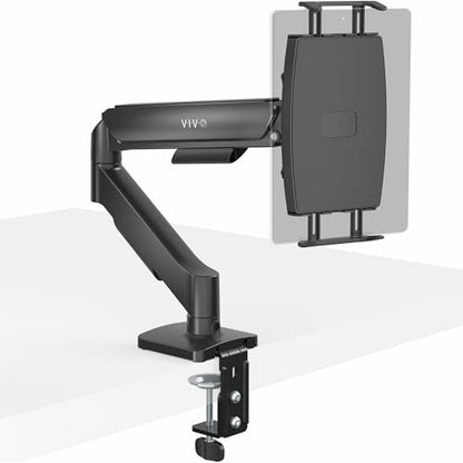 VIVO Height Adjustable Counterbalance Mechanical Arm Tablet Desk Mount, Fits 2-in-1 Laptops and 15.6 inch Portable Monitors, Max VESA 100x100, Black, STAND-V001O-M02 - size: up to 15.6" monitors + arm mount