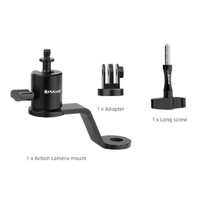 PULUZ Motorcycle Camera Mount, Mirror Action Cam Holder for POV Vlog - size: Rearview Mirror Mount