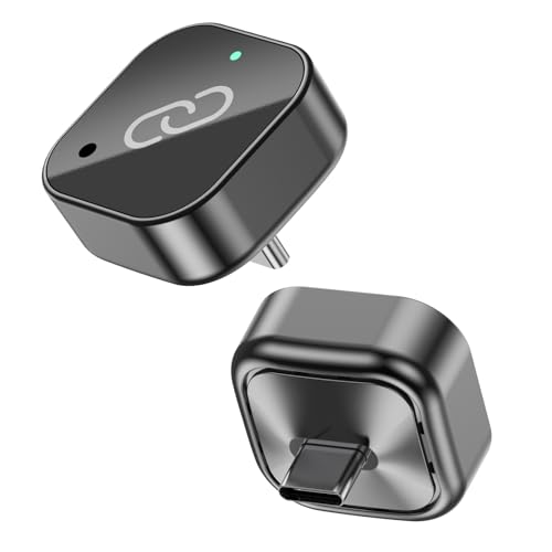 USB-C Wireless CarPlay & Android Auto Adapter, Plug-in Dongle Converts Factory Wired CarPlay/Android Auto to Wireless - color: Glossy Black