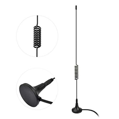 Bingfu Universal Car Stereo FM AM Radio Antenna Magnetic Base Aerial for Vehicle Truck SUV Truck RV Marine Boat Car Stereo Audio Radio Head Unit CD Media Receiver Player