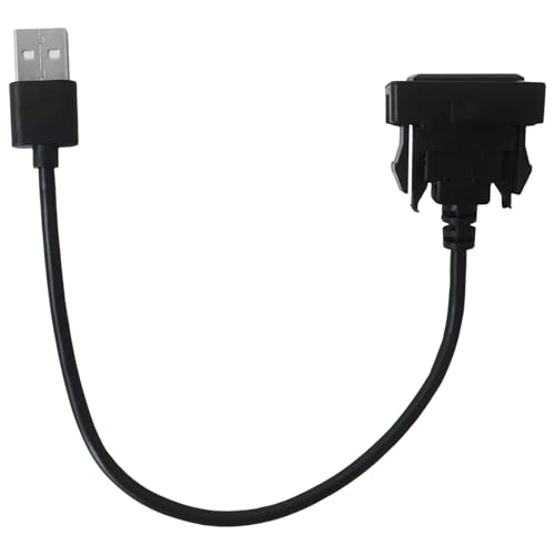 USB Port Car Charger Fit for Toyota, Male to Female USB Power Socket Adapter, Black Panel Flush Mount Extension Cable for Camry RAV4 Corolla Highlander Previa (34 * 23mm)