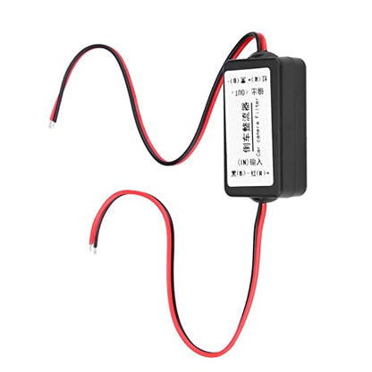 Generic 12V DC Car Rearview Camera Power Relay Capacitor Filter Rectifier for Solving Screen Jitter Black Screen Issue Fits German Cars