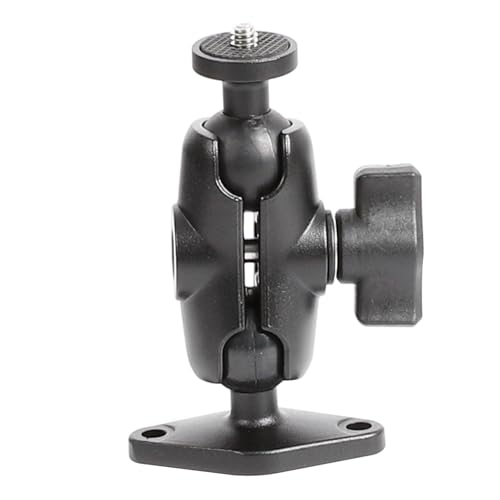 xik Camera Mount Holder: 1" Ball Rhombic Base, 1/4"-20 Thread - Fits Logitech Security Camera，DSLR, CCTV, Action Cam, Projector - Install on Wall, Desk, Car (AMPS), Boat - size: 4.13" Length
