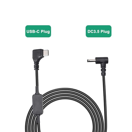 5V USB C to 12V DC 3.5mm X 1.35mm Cable Compatible for Furrion FOS07TADS Vision S Monitor and Other Camera, Speaker, LED Light - Car Charger Adapter Cord 5.5 ft - size: 170 centimeters