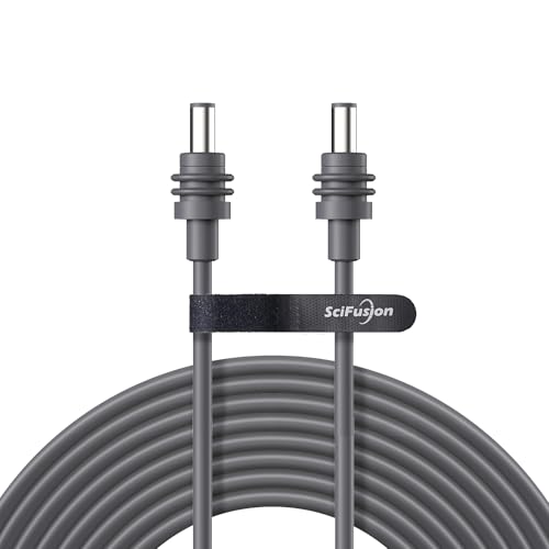 Starlink Mini Power Cable 100FT/30M, DC5521 Male to Male, Waterproof Mating — 18AWG Replacement Starlink Mini DC Power Cable - color: Gray, size: 100FT