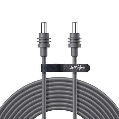 Starlink Mini Power Cable 100FT/30M, DC5521 Male to Male, Waterproof Mating — 18AWG Replacement Starlink Mini DC Power Cable - color: Gray, size: 100FT