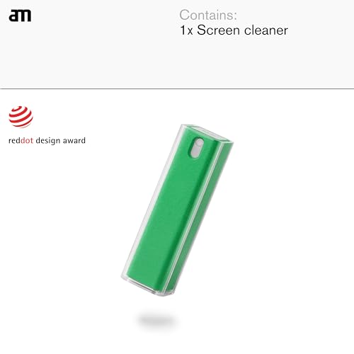 am Screen Cleaner Mist Spray with Microfiber Cloth Around – Alcohol-Free, Streak-Free Screen Cleaning Kit for Smartphones, Tablets, Laptops, Smart TVs & Car Screens, 1 Pack, Green - color: Green, size: 0.35 Fl Oz (Pack of 1)