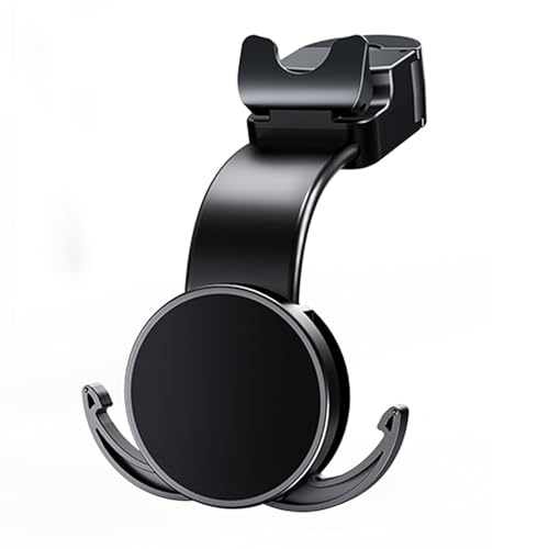 1 Pack Headrest Hook for Car Seat Back with Magnetic Phone Holder, Multifunctional Car Seat Hooks for Purses and Bags Handbag Grocery Bag, Purse Hanger Car Organizers and Storage Accessories