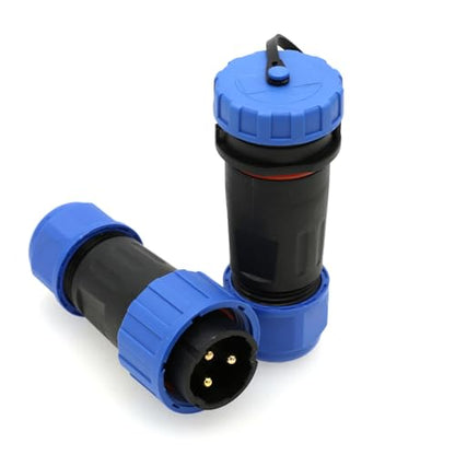 TY20 Screw Connection 3Pin 25A Aviation Waterproof Connector Male Female Cable Plug Socket Screw-Crimp Solder-Free Quick-Disconnect with Watertight Cap - color: Docking series, size: 3 Pin 25A