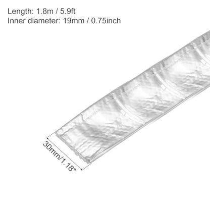 MECCANIXITY Heat Shroud Aluminized Sleeving 3/4" ID x 5.9FT Aluminum Metallic Fiberglass Heat Shroud for Fuel Lines Cables Electrical Wiring - size: 3/4" ID x 5.9FT