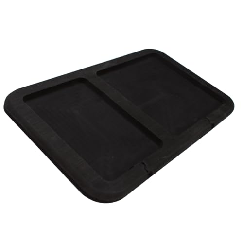 Boat Dashboard 2 Pocket Organization Pad with peel and stick adhesive backing, durable EVA foam dash cove for keys, fishing tools, smartphones, pump out tokens (Black) - color: Black