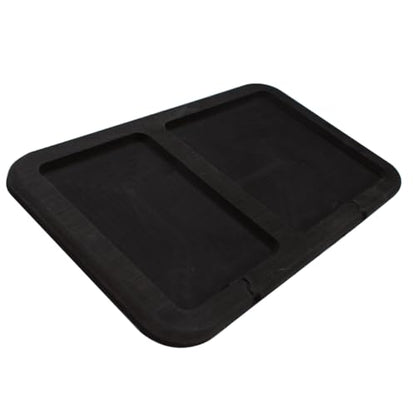 Boat Dashboard 2 Pocket Organization Pad with peel and stick adhesive backing, durable EVA foam dash cove for keys, fishing tools, smartphones, pump out tokens (Black) - color: Black
