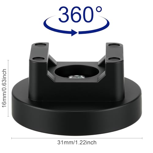 Yookeer 30 Pcs Magnetic Zip Tie Mount Base Black Magnetic Cable Clips Wire Holder Multipurpose Cable Ties Management Base Electrical Supplies for Wire (31 mm) - size: 31 mm