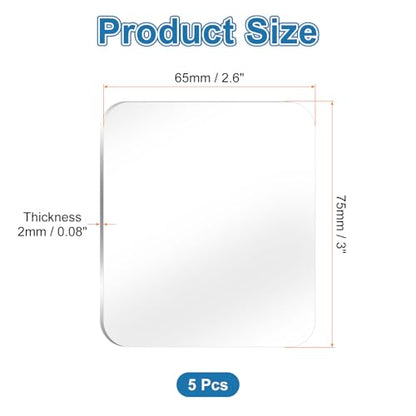 HARFINGTON 5pcs Sticky Gel Pads Double Sided Adhesive Pads Traceless Gel Mounting Pads Removable Washable Anti-Slip Gripping Pads for Car Home Office DIY Craft, Transparent