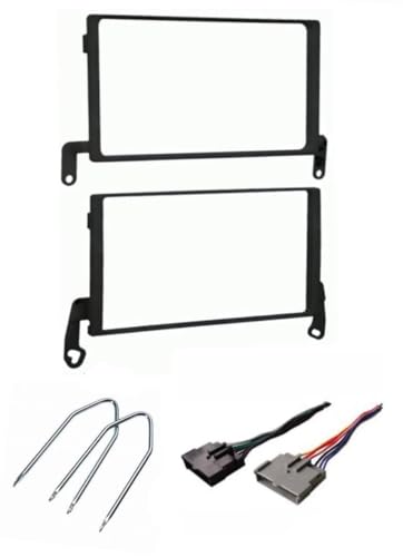 Double Din Car Stereo Radio Install Dash Kit, Wire Harness, and Removal Tool -Made for Ford: 1997-1998 F-150 F150, 1998 F-250 -No Factory External/Premium Amp Vehicles