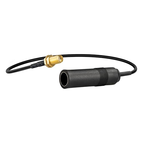BOOBRIR SMA Female to AM/FM Female RG174 Cable 12 inches SMA to AM/FM Coaxial Pigtail RF Jumper for Car Radio, SDR, Scanner, GPS, UHF/VHF Receiver - size: SMA Female to AM/FM Female