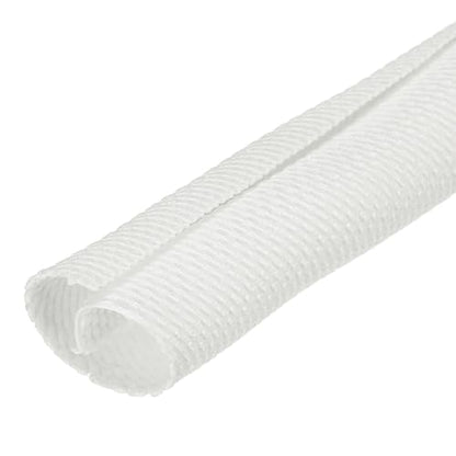 MECCANIXITY Braided Wire Loom, 7ft(2 m) - 5/16"(8mm) Wire Split Braided Cable Management Sleeve Automotive Woven Mesh Split Loom Tubing for Multi-Cable Management, White - color: White, size: 7ft(2 m) - 5/16"(8mm)