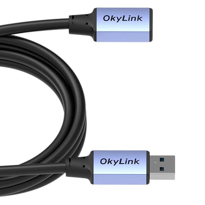 OkyLink USB 3.0/3.2 Gen 1 Extension Cable A to A, Male-Female 5Gbps 6.5ft - color: USB3.0(5Gbps), size: 6.5ft (2m)