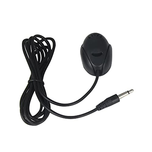 Universal 3.5mm Car Radio Stereo External Microphone for Car Stereo Radio Vehicle Head Unit Bluetooth Enabled Audio Receiver GPS DVD with 3m Cable Plug and Play