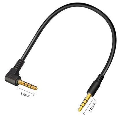 17mm tip 1/8" Right Angle Male to Male Stereo Jack Plug Connector(15cm) - style: 90Deg To Male