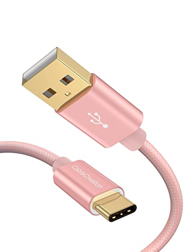 Short USB C to USB A 0.8FT,USB A to Type C Cord for iPhone/Laptop/Carplay - color: Rose Gold, size: 0.8FT