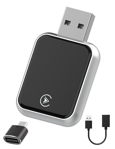 2026 Upgraded USB Wireless CarPlay Adapter for iPhone, Bluetooth 5.8 and Wi-Fi 6, Automatic & Zero-Delay Connection, Android auto Carplay Wireless Adapter for Android and iOS Systems. (Light Gray) - color: light gray