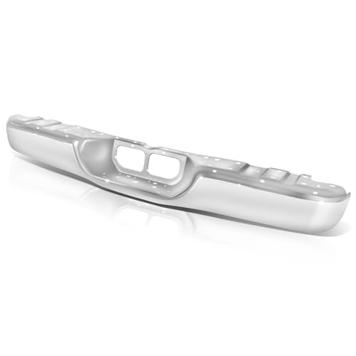 Auto Dynasty Rear Step Bumper Compatible with 2000-2006 Toyota Tundra, Non Parking Sensor Holes, Primered Chrome - color: Chrome Bumper Only
