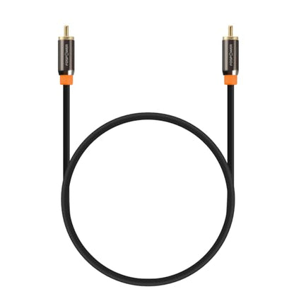 FosPower Digital Audio Coaxial Cable [24K Gold Plated Connectors] Premium S/PDIF RCA Male to RCA Male for Home Theater, HDTV, Subwoofer, Hi-Fi Systems - 10ft/2Pack - size: 10Feet-2Pack