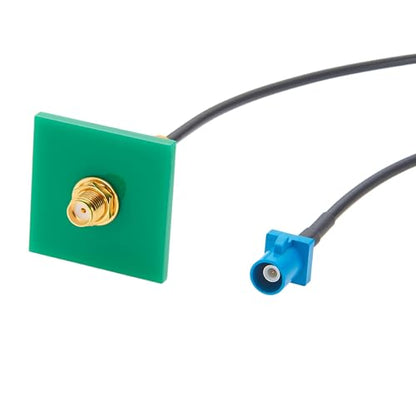 FAKRA Z Male to SMA Female RF Coaxial Cable Bulkhead Panel Mount 50 Ohm RG174 Automotive Car GPS Antenna Extension Cable for Vehicle GNSS Navigation, ADAS, 4G LTE Telematics, WiFi(25cm/0.82FT)