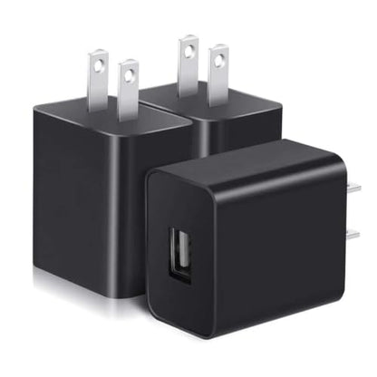 3Pack USB Camera Charger 5V 2A 10W AC Power Adapter for Wyze Cam V1 V2 V3 V4 Pan, Google Nest Cam, Blink 4/3/Mini/XT2, Ring Spotlight/Stick Cam, Arlo Pro Outdoor Charging Block Plug & More Solar panel - color: Black