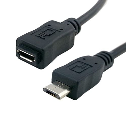 chenyang Micro USB 2.0 Extension Cable,Micro USB 5Pin Male to Female Data Charging Extension Cable for Dash Cam/GPS/Camera 0.65FT/0.2M - size: 0.65FT