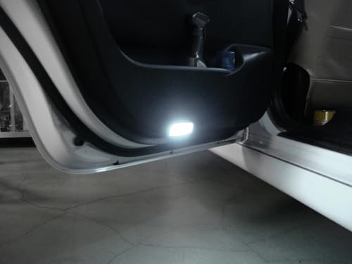 iJDMTOY Xenon White 18-SMD Full LED Under Side Door Courtesy Lights Compatible With Toyota 2022-up Tundra, 2023-up Sequoia, Compatible With Lexus 2024-up GX550, Replace OEM Single LED Lamp - style: White